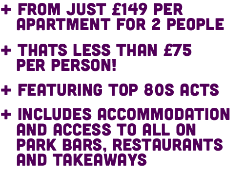From Just £149 Per Apartment, that's less than £75 per person.