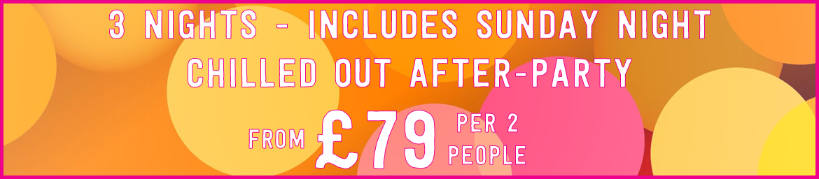 48 Hour Party - 90's Weekender, from £79 Per 2 People